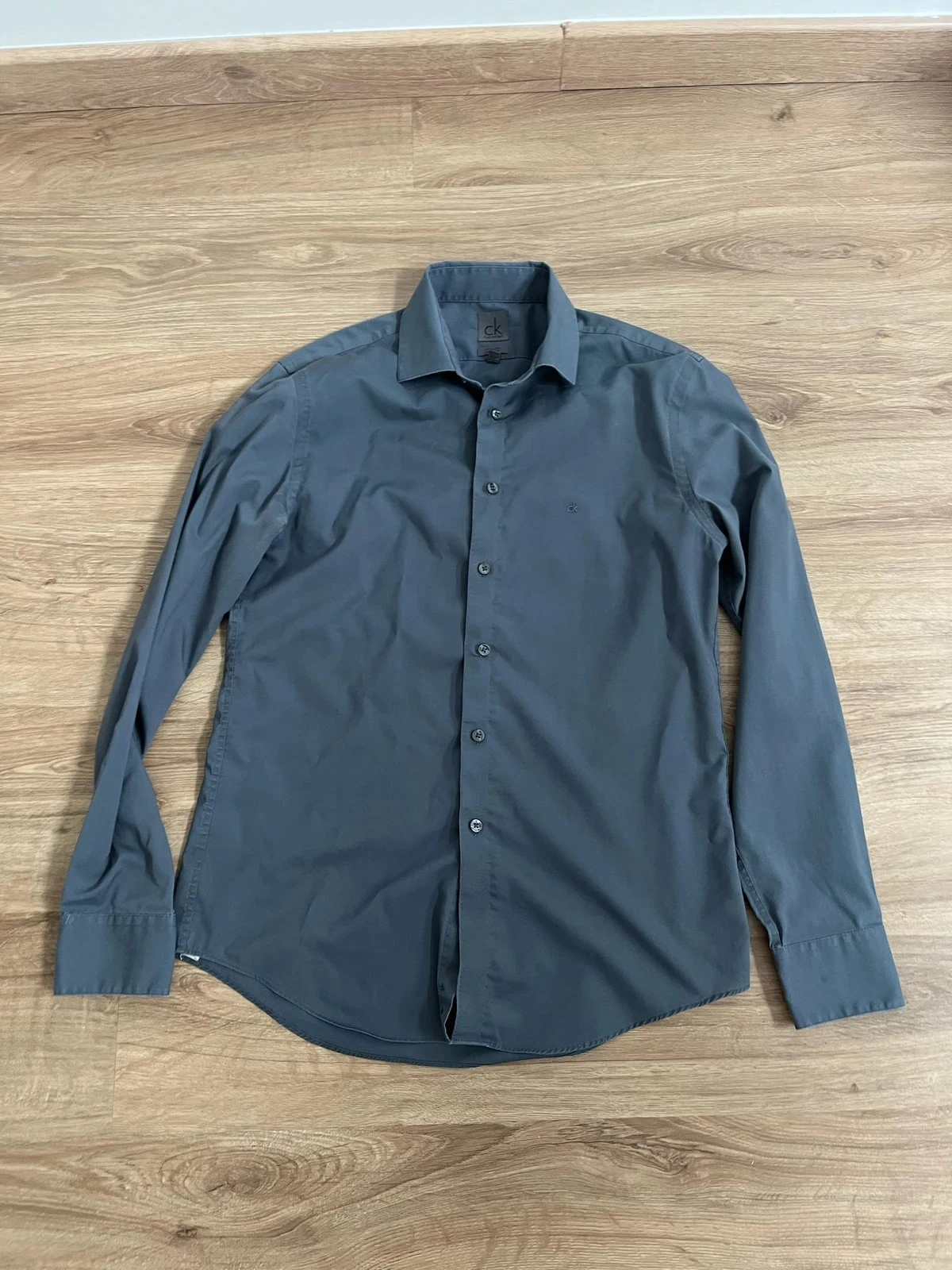 Chemise homme gris Calvin Klein taille 39 état satisfaisant